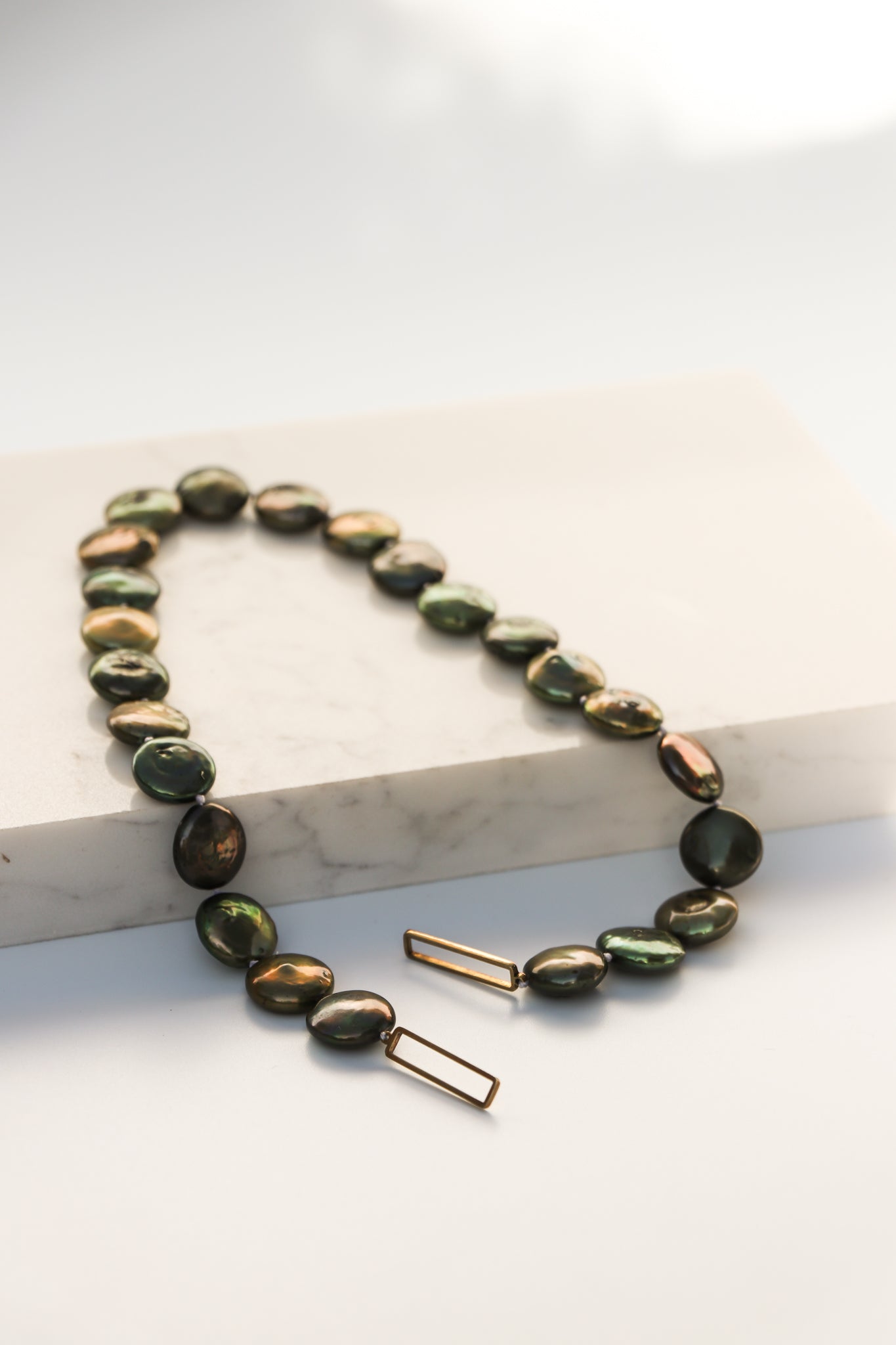 Gaia Linear Pearls in Emerald