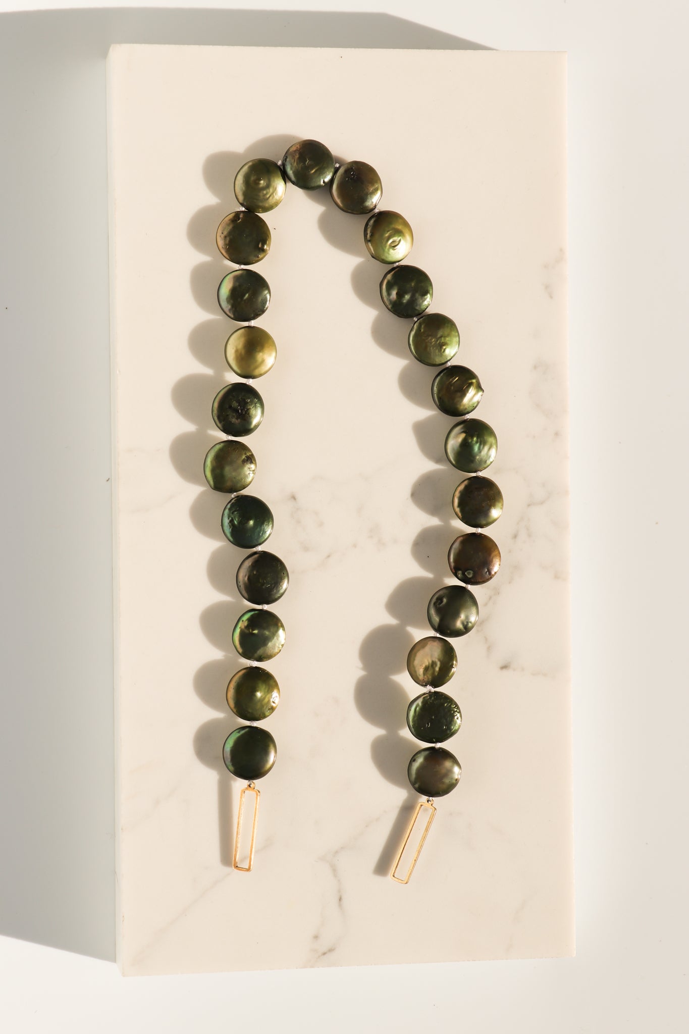 Gaia Linear Pearls in Emerald