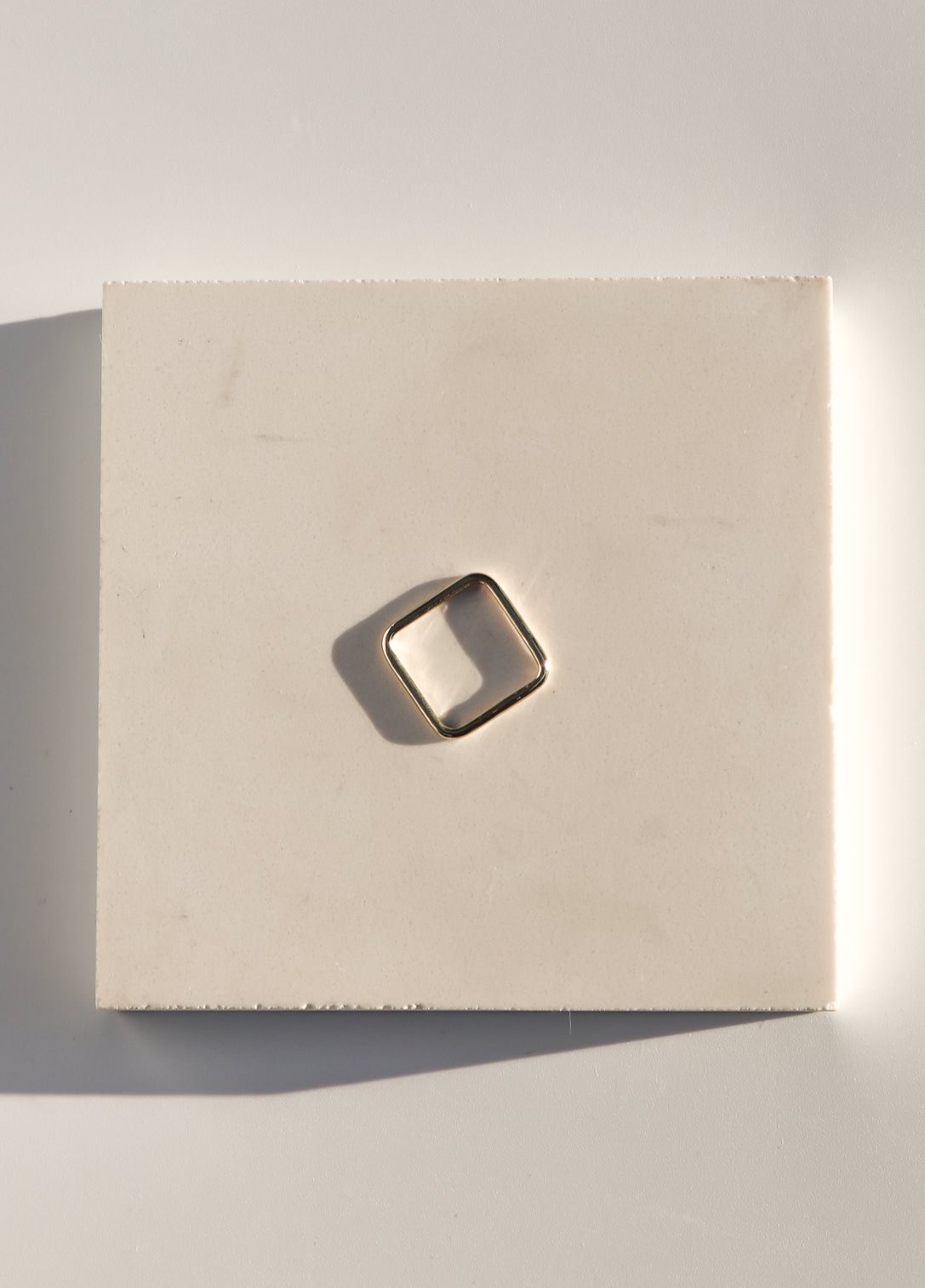 Square Solo Pearl Stack Rings